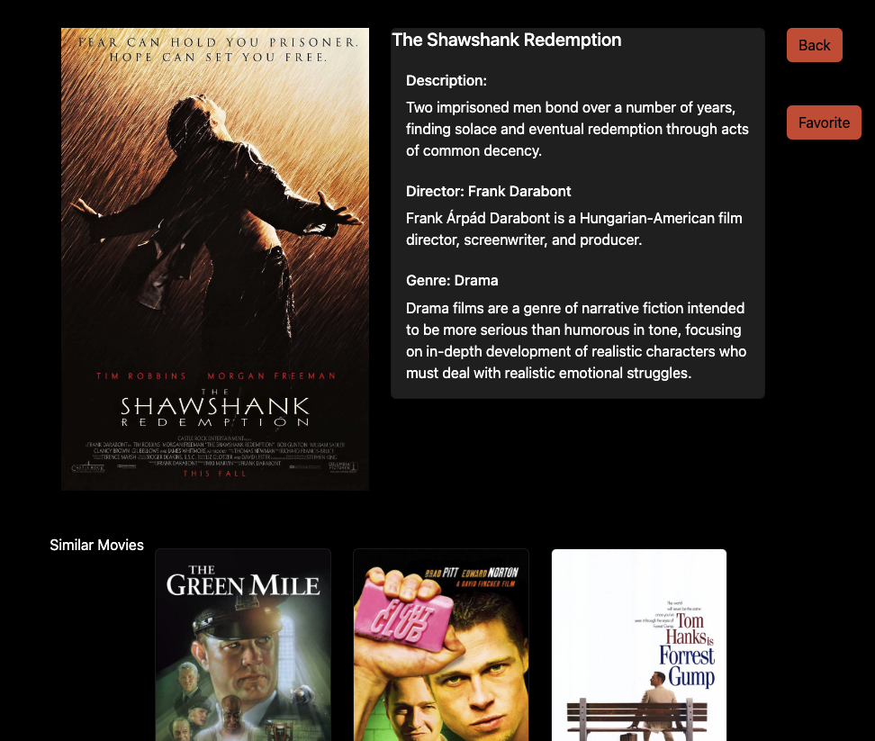 screen shot of a movie's details page